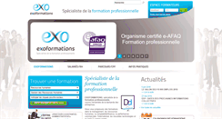 Desktop Screenshot of exoformations.com